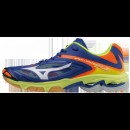 Chaussures Volley Mizuno Wave Lightning Z3  Blanc / Bleu / Jaune / Orange Homme