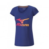 Mizuno T-shirt Big Logo Bleu Outdoor Femme