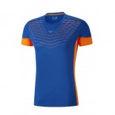 Mizuno T-shirt Cooltouch Venture Bleu / Orange Running  Homme