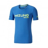 Mizuno T-shirt Heritage Bleu / Jaune Running/Training Homme