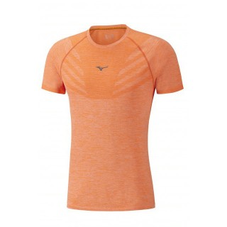 Mizuno T-shirt Tubular Helix Orange Running/Training Homme