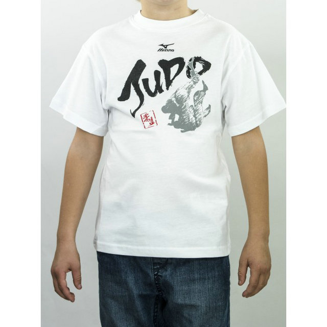 Mizuno T-shirt judo Enfant Blanc / Noir / Rouge Judo Nouveautés